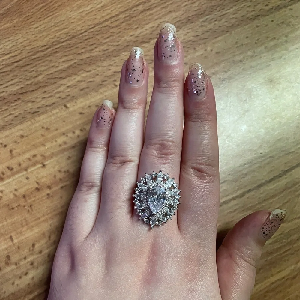 Huge Silver Cocktail Ring